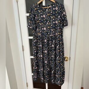 BARBOUR Betony Dress - Size 10 - Navy floral